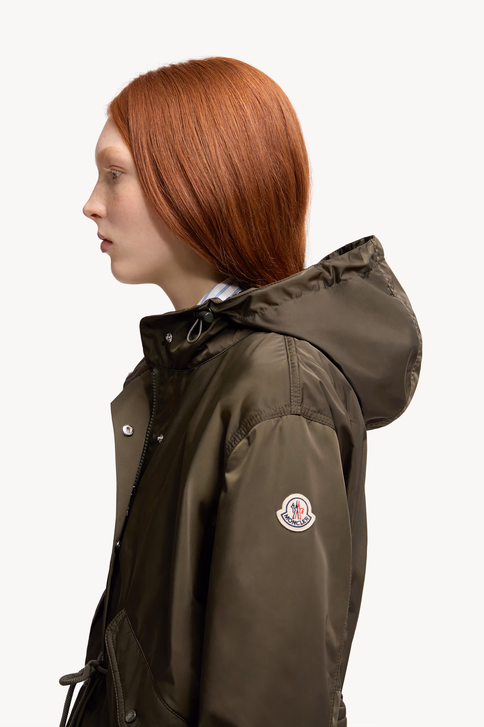 Noizay Hooded Parka Women Olive Green Moncler 4